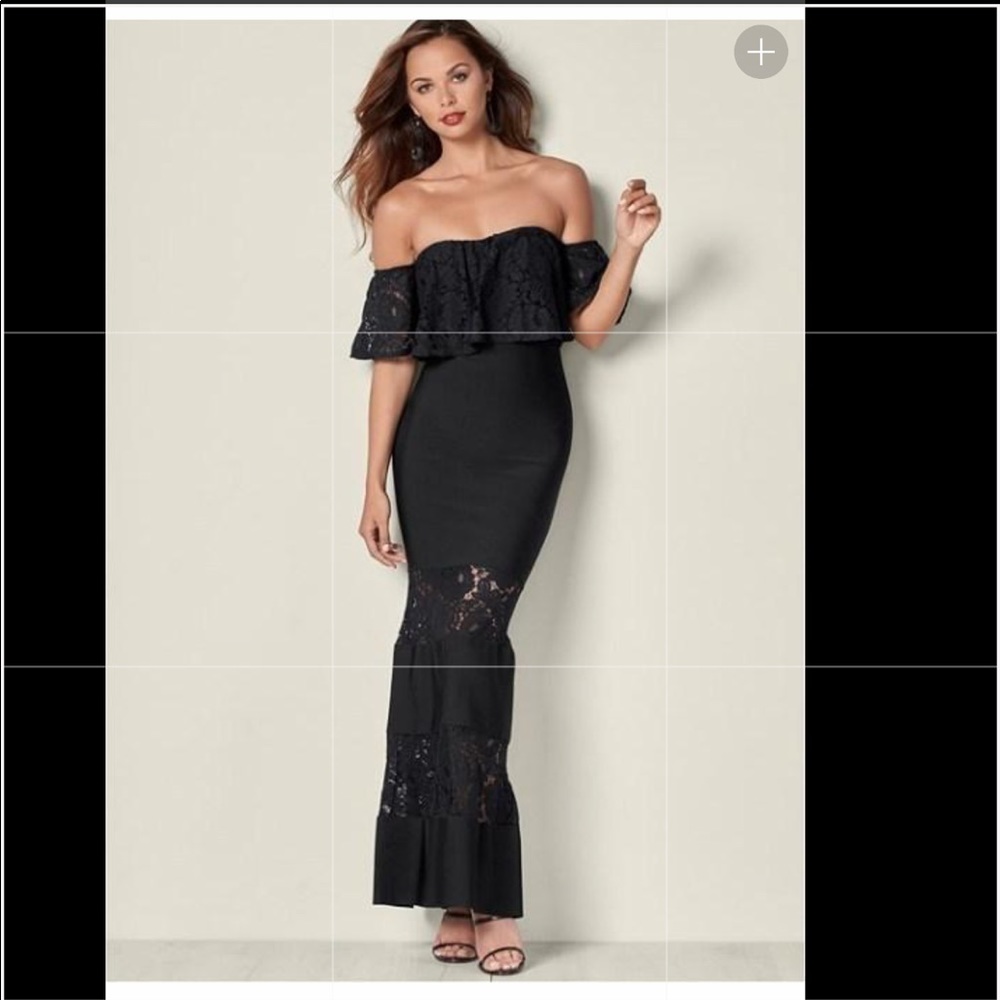 Black lace dress